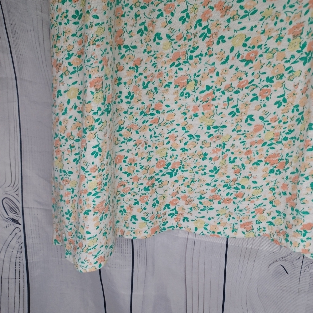 Lucky Brand V-Neck Floral Print Women's Button Down Top - Picture 10 of 12